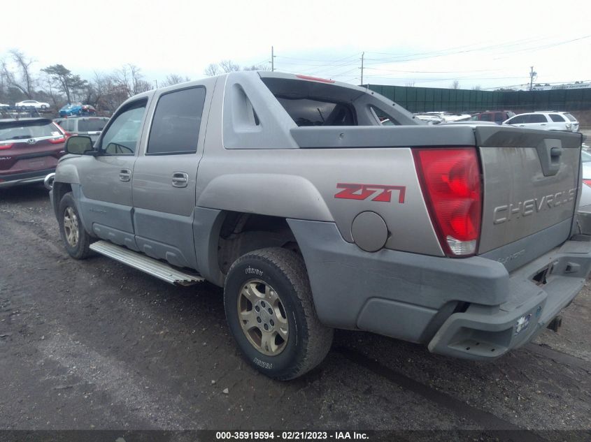 2002 Chevrolet Avalanche VIN: 3GNEK13T42G345517 Lot: 35919594