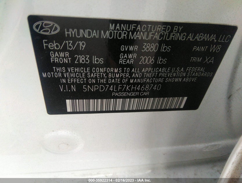 5NPD74LF7KH468740