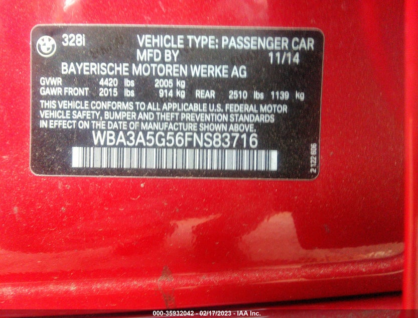 WBA3A5G56FNS83716