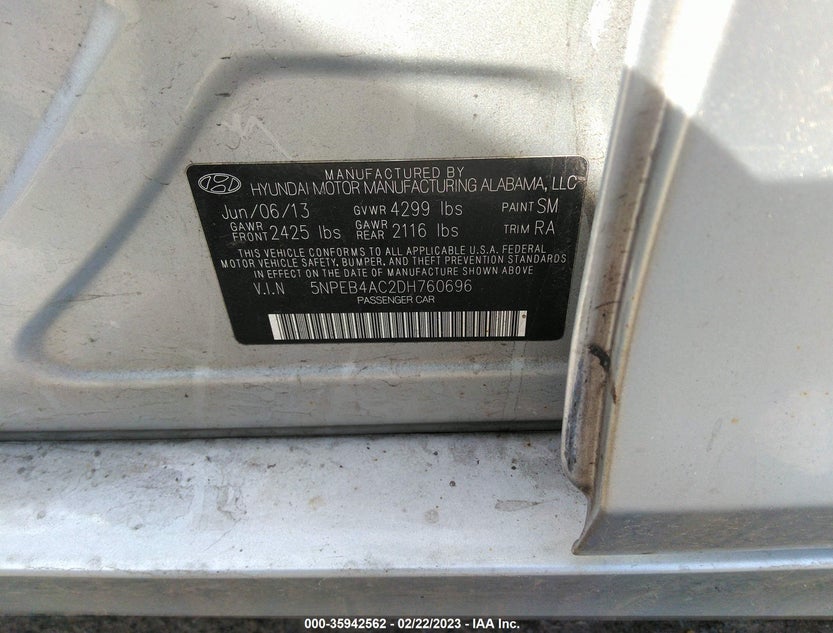 5NPEB4AC2DH760696