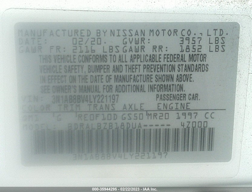 3N1AB8BV4LY221197