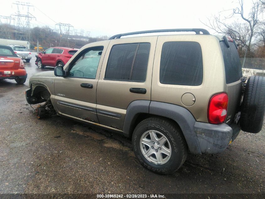 2004 Jeep Liberty Sport VIN: 1J4GL48K34W259422 Lot: 35965242