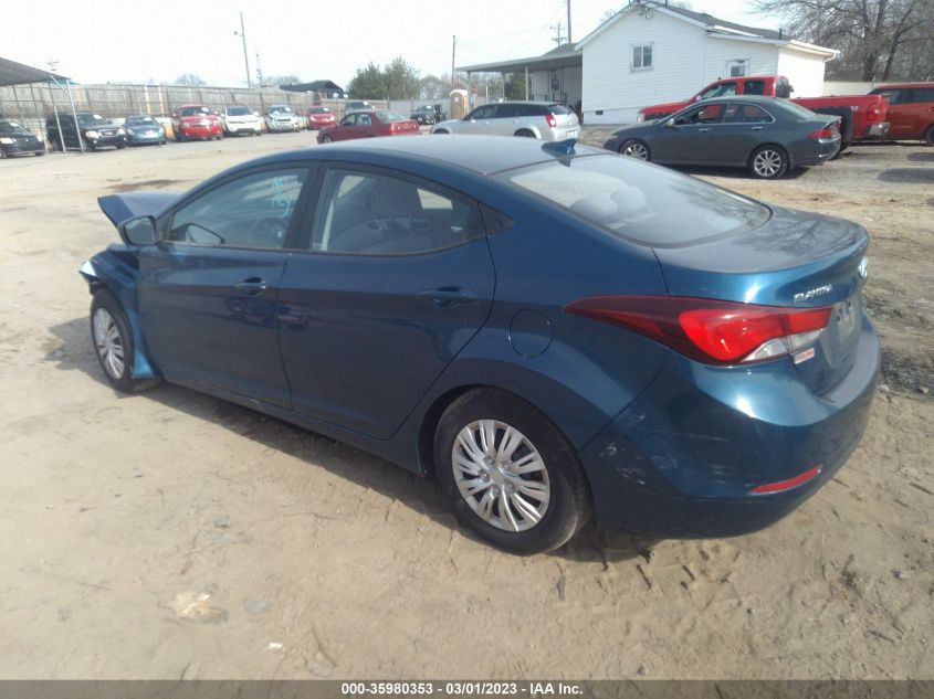 2016 Hyundai Elantra Se VIN: KMHDH4AE4GU619744 Lot: 35980353