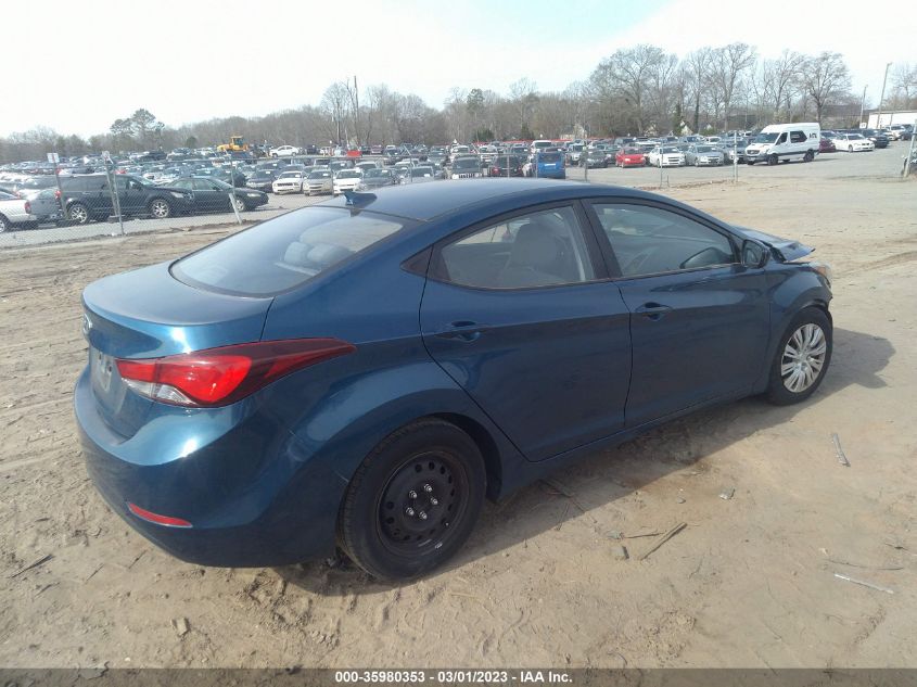 2016 Hyundai Elantra Se VIN: KMHDH4AE4GU619744 Lot: 35980353