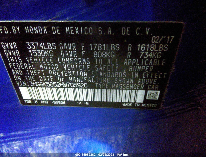 3HGGK5G52HM705920