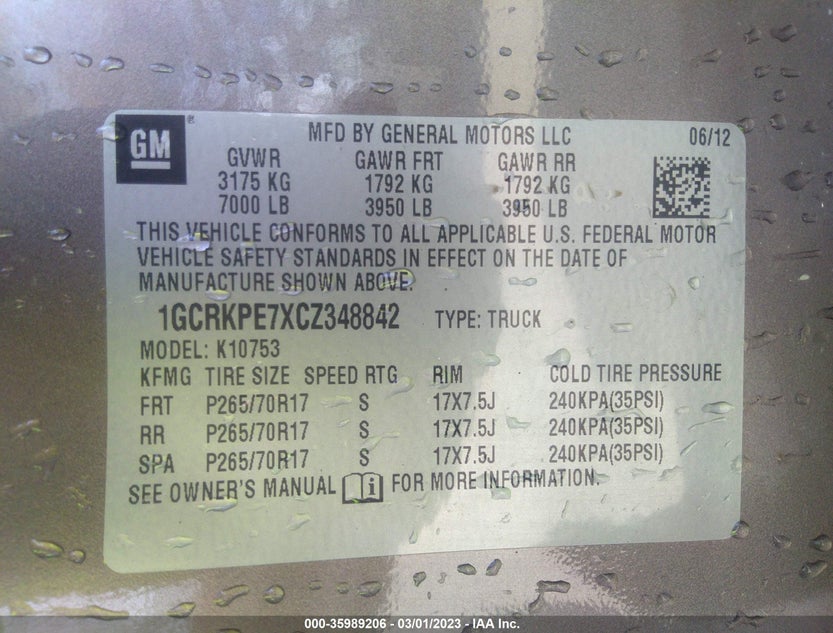 1GCRKPE7XCZ348842
