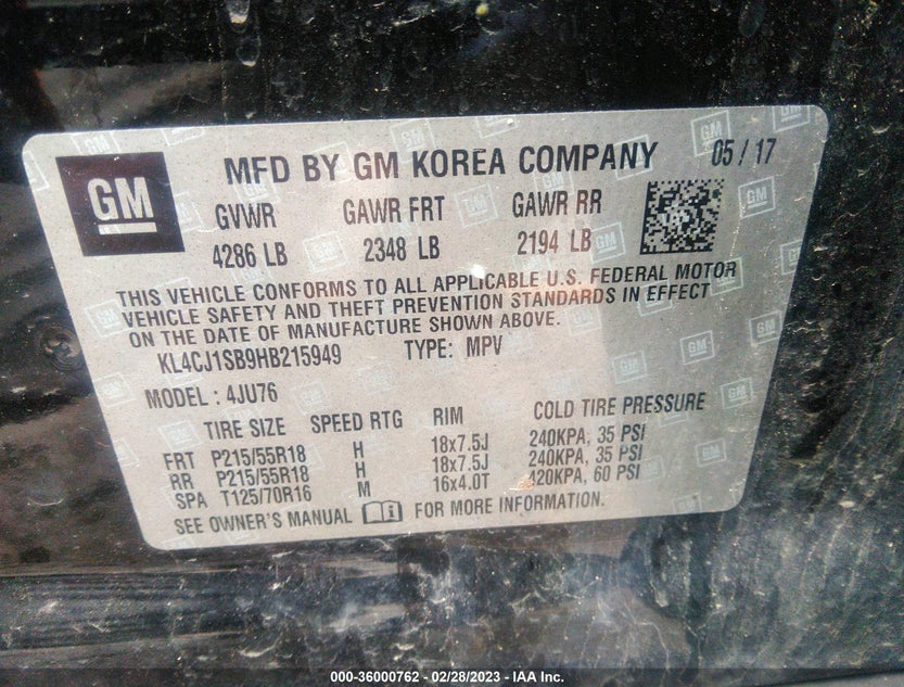 KL4CJ1SB9HB215949