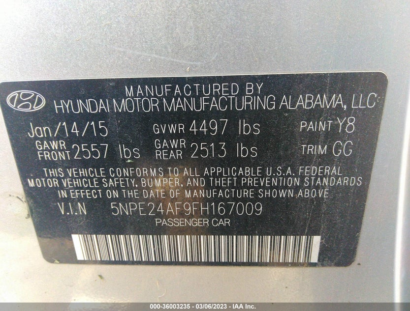 5NPE24AF9FH167009