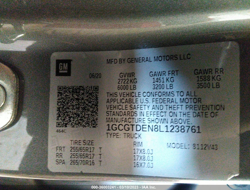 1GCGTDEN8L1238761