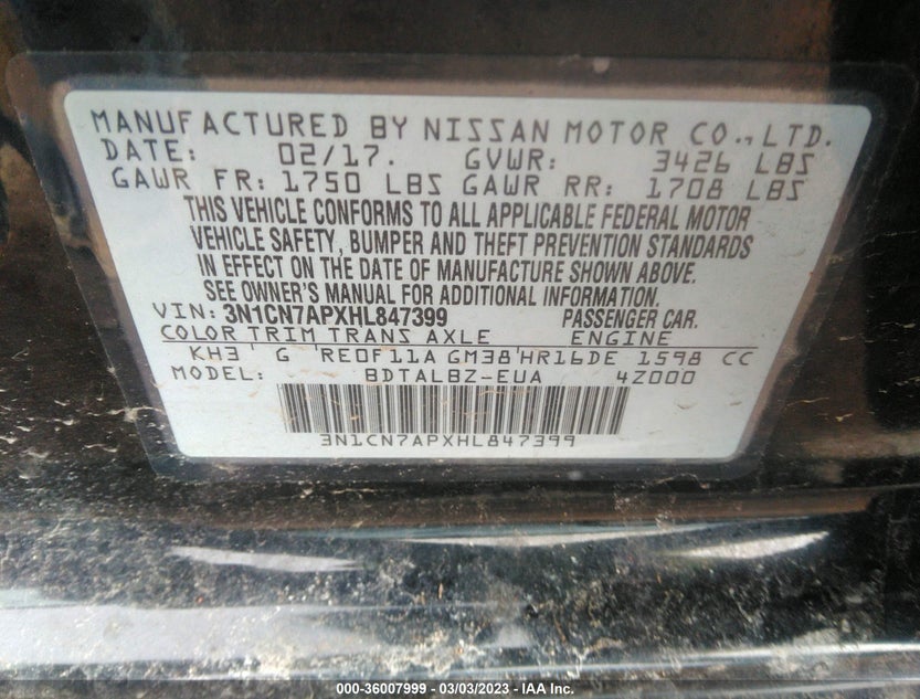3N1CN7APXHL847399