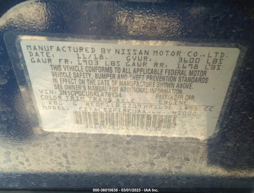 3N1CP5CU6KL479134