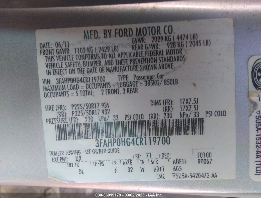 3FAHP0HG4CR119700