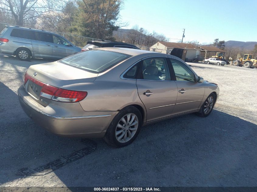 KMHFC46F86A119059 2006 Hyundai Azera Limited/Se