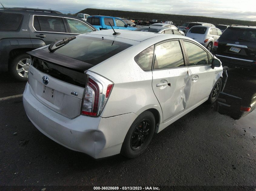 2013 Toyota Prius Three VIN: JTDKN3DU7D1682366 Lot: 36028689