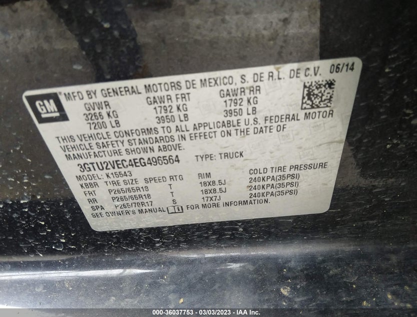 3GTU2VEC4EG496564