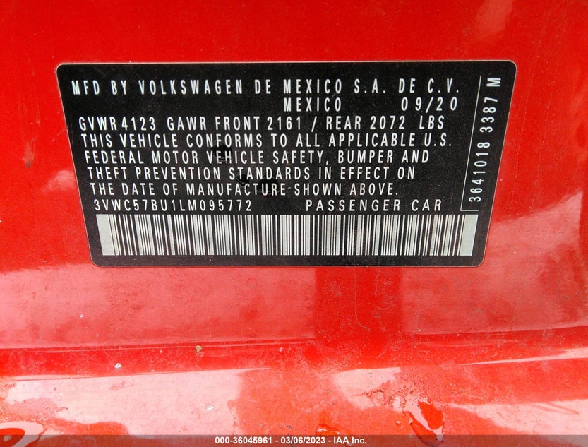 3VWC57BU1LM095772