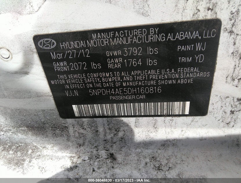 5NPDH4AE5DH160816