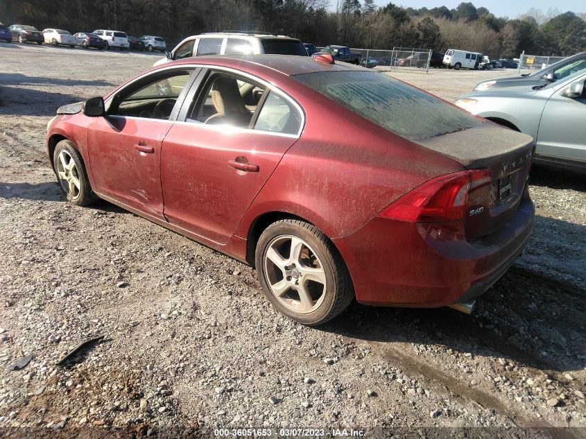 2013 Volvo S60 T5/T5 Platinum/T5 Premier/T5 Premier Plus VIN: YV1612FS2D2175043 Lot: 36051653