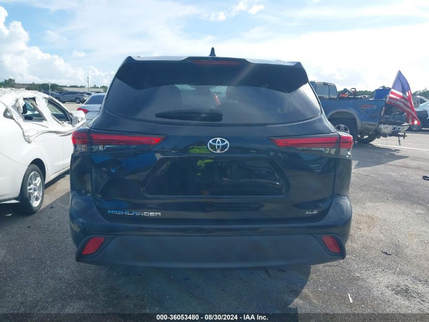 2022 Toyota Highlander Xle VIN: 5TDGZRAH2NS560099 Lot: 36053480