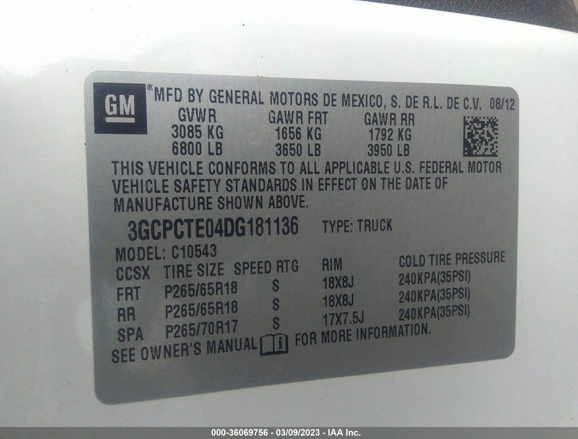 3GCPCTE04DG181136