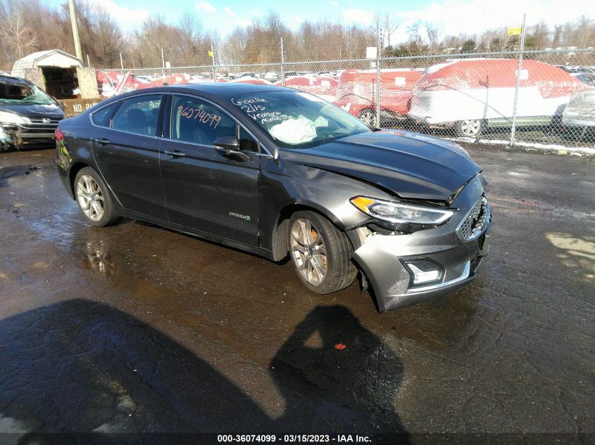 2019 Ford Fusion Hybrid Titanium VIN: 3FA6P0RU2KR141544 Lot: 36074099