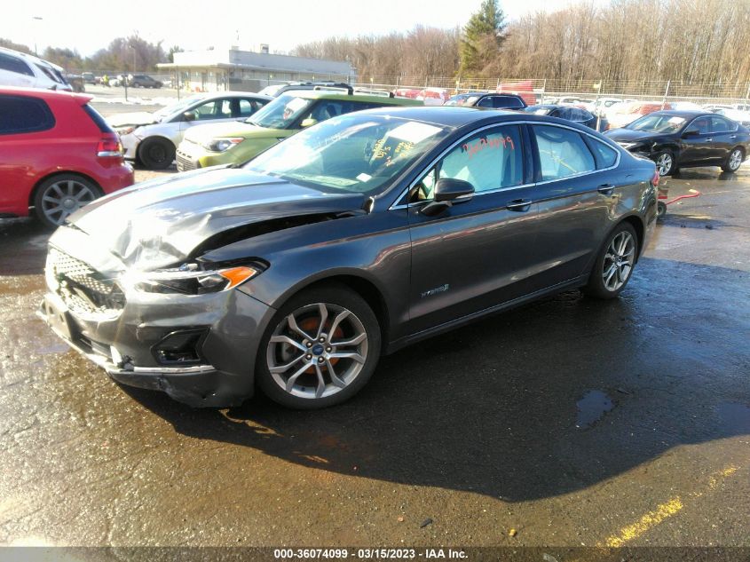 2019 Ford Fusion Hybrid Titanium VIN: 3FA6P0RU2KR141544 Lot: 36074099