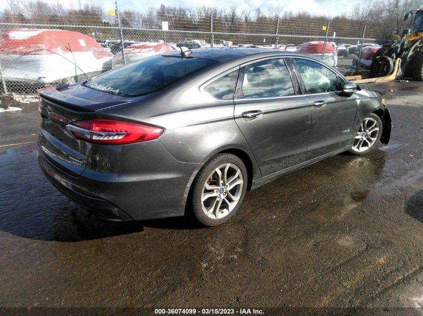 2019 Ford Fusion Hybrid Titanium VIN: 3FA6P0RU2KR141544 Lot: 36074099