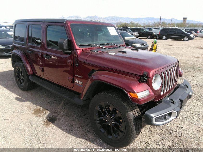 2021 Jeep Wrangler 4Xe Unlimited Sahara 4X4 VIN: 1C4JJXP66MW749537 Lot: 36078715