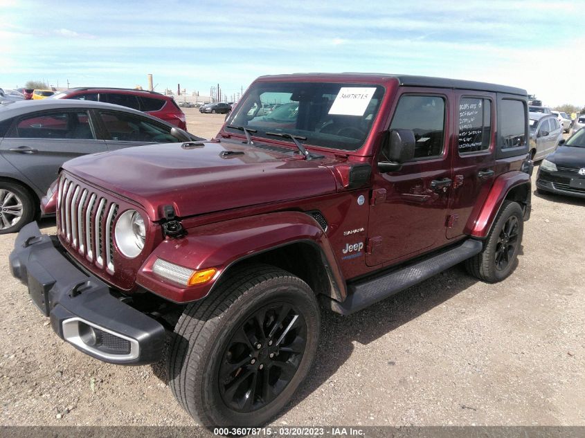 2021 Jeep Wrangler 4Xe Unlimited Sahara 4X4 VIN: 1C4JJXP66MW749537 Lot: 36078715