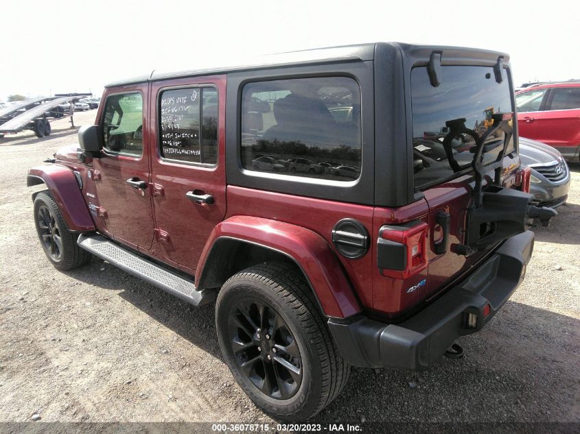 2021 Jeep Wrangler 4Xe Unlimited Sahara 4X4 VIN: 1C4JJXP66MW749537 Lot: 36078715