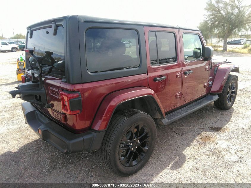 2021 Jeep Wrangler 4Xe Unlimited Sahara 4X4 VIN: 1C4JJXP66MW749537 Lot: 36078715