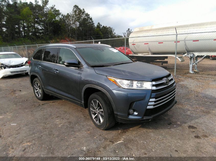 2019 Toyota Highlander Xle VIN: 5TDKZRFH3KS345121 Lot: 36079149