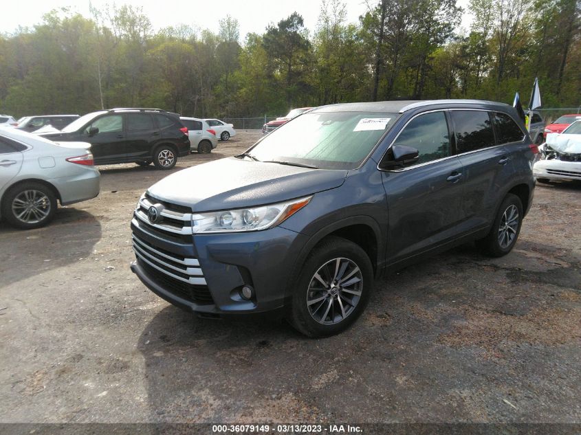 2019 Toyota Highlander Xle VIN: 5TDKZRFH3KS345121 Lot: 36079149