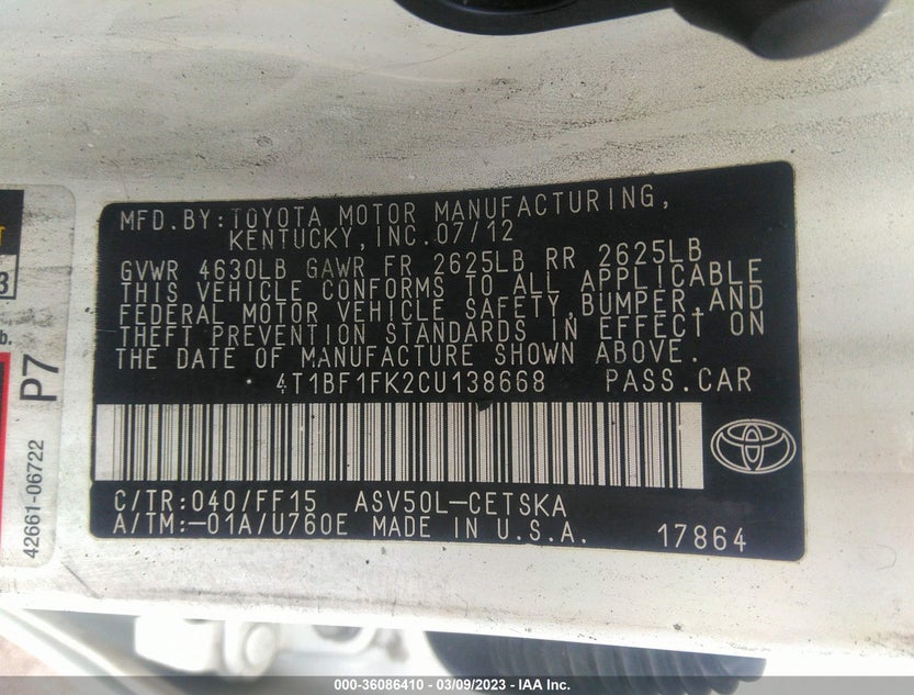 4T1BF1FK2CU138668