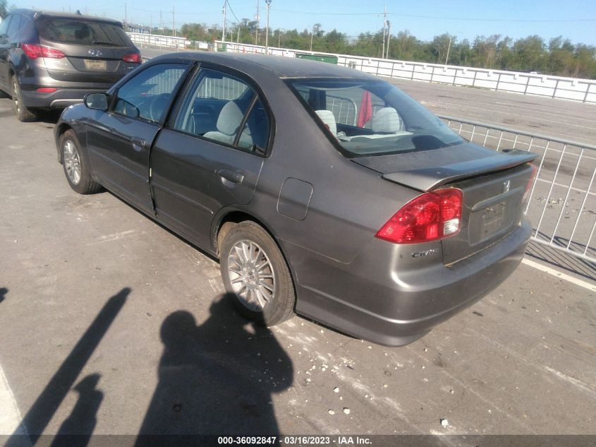 2005 Honda Civic Lx VIN: 2HGES16585H623296 Lot: 36092847