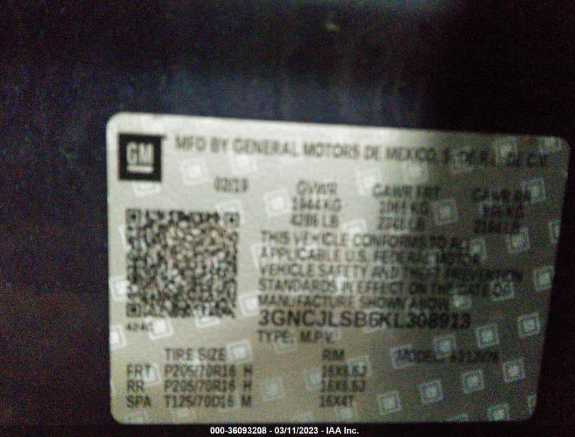 3GNCJLSB6KL308913
