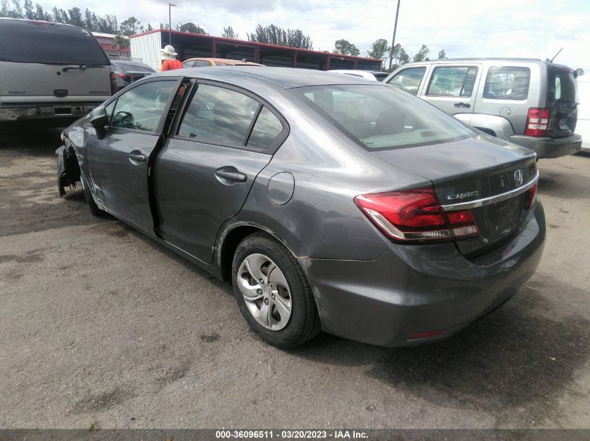 2013 Honda Civic Lx VIN: 19XFB2E5XDE064502 Lot: 36096511