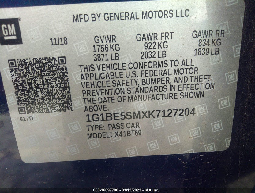 1G1BE5SMXK7127204
