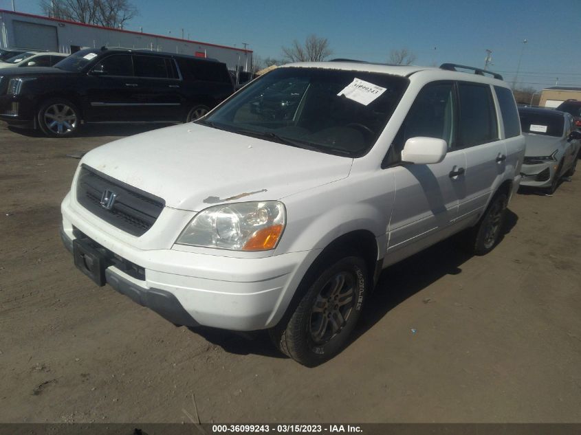 2005 Honda Pilot Ex-L VIN: 2HKYF18775H566711 Lot: 36099243