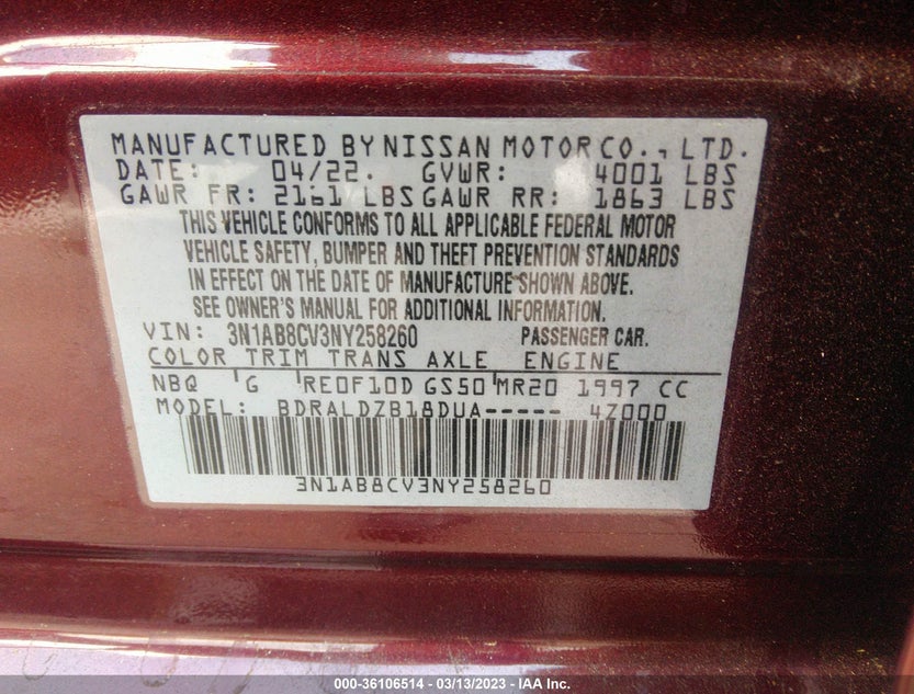 3N1AB8CV3NY258260