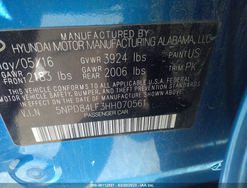 5NPD84LF3HH070561