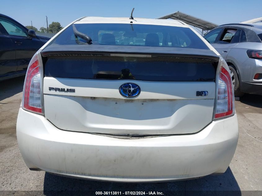 2013 Toyota Prius Two VIN: JTDKN3DU0D0341106 Lot: 36113811