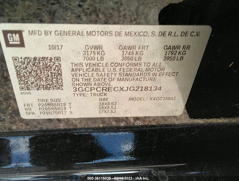 3GCPCRECXJG218134