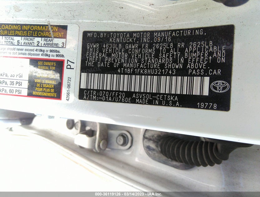 4T1BF1FK8HU321743
