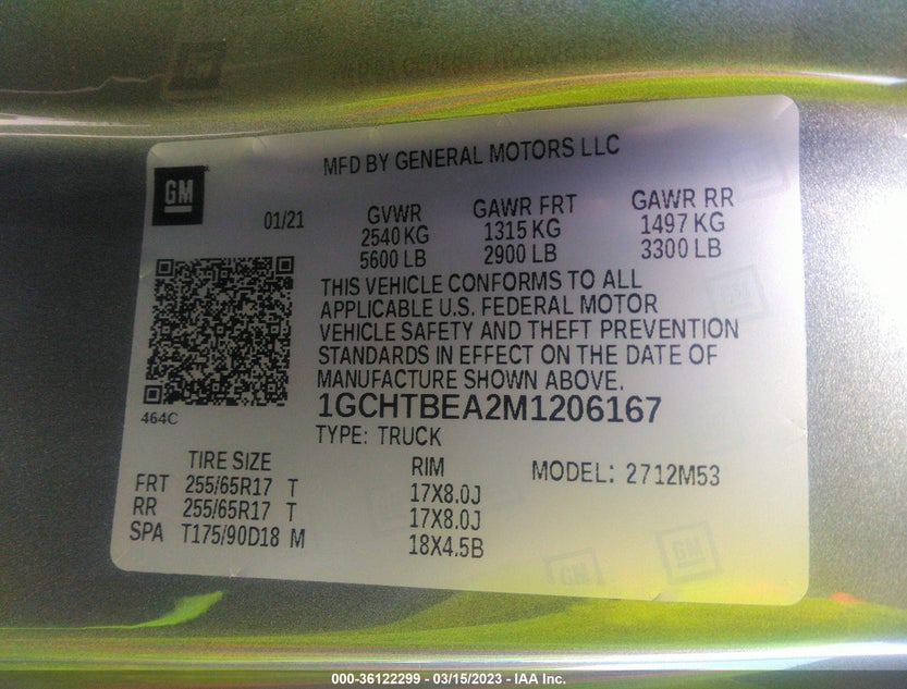 1GCHTBEA2M1206167