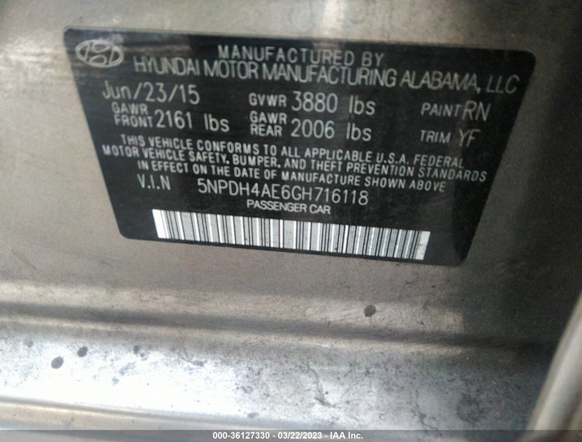 5NPDH4AE6GH716118