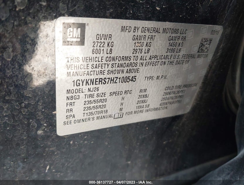 1GYKNERS7HZ100545