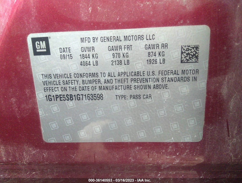 1G1PE5SB1G7163598