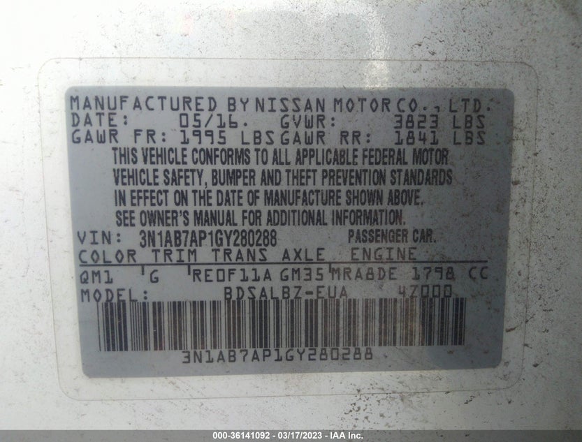 3N1AB7AP1GY280288