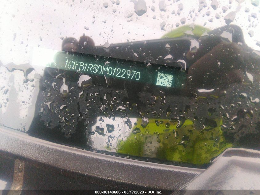 2021 Chevrolet Camaro 1Lt VIN: 1G1FB1RS0M0122970 Lot: 36143606